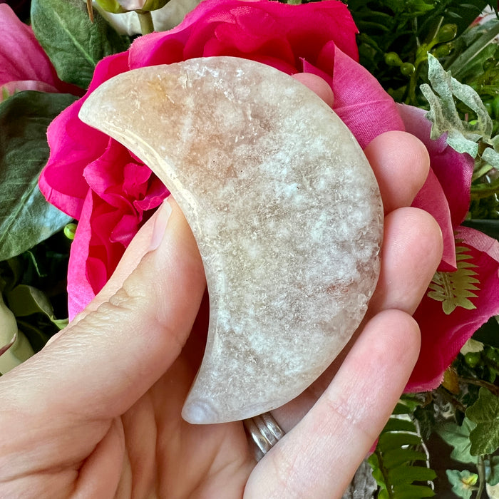 Pink Amethyst Crescent Moon