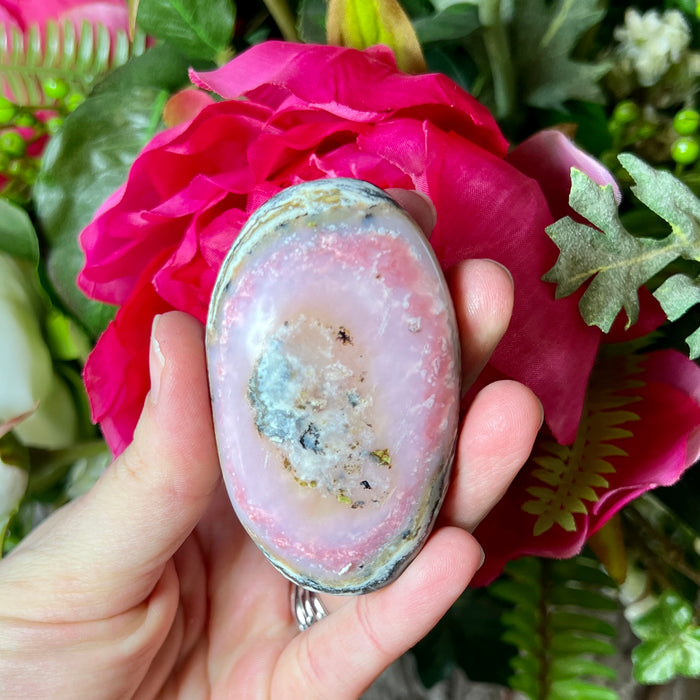 Pink Opal Palm Stone