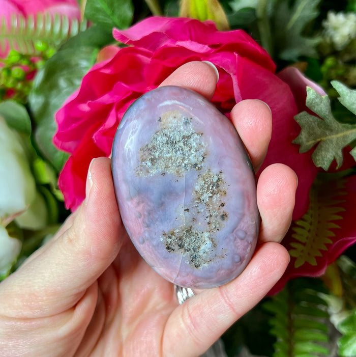 Pink Opal Palm Stone
