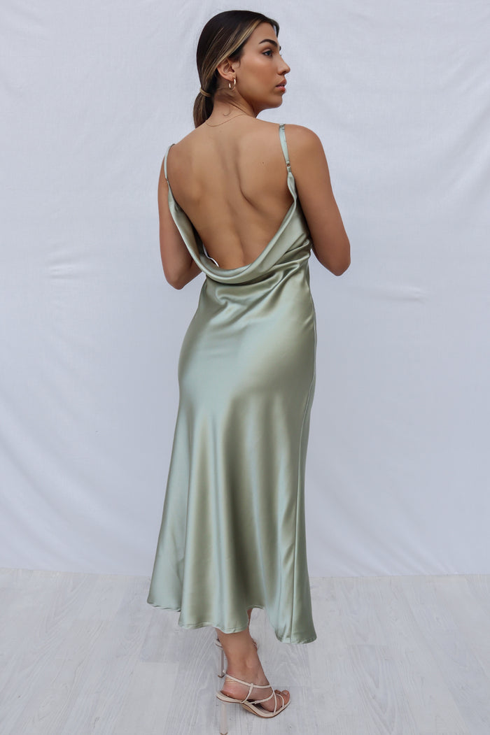 Pippy Maxi Dress - Khaki/Sage - Runway Goddess