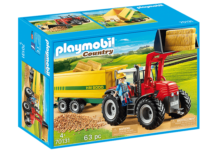 Playmobil Tractor with Feed Trailer