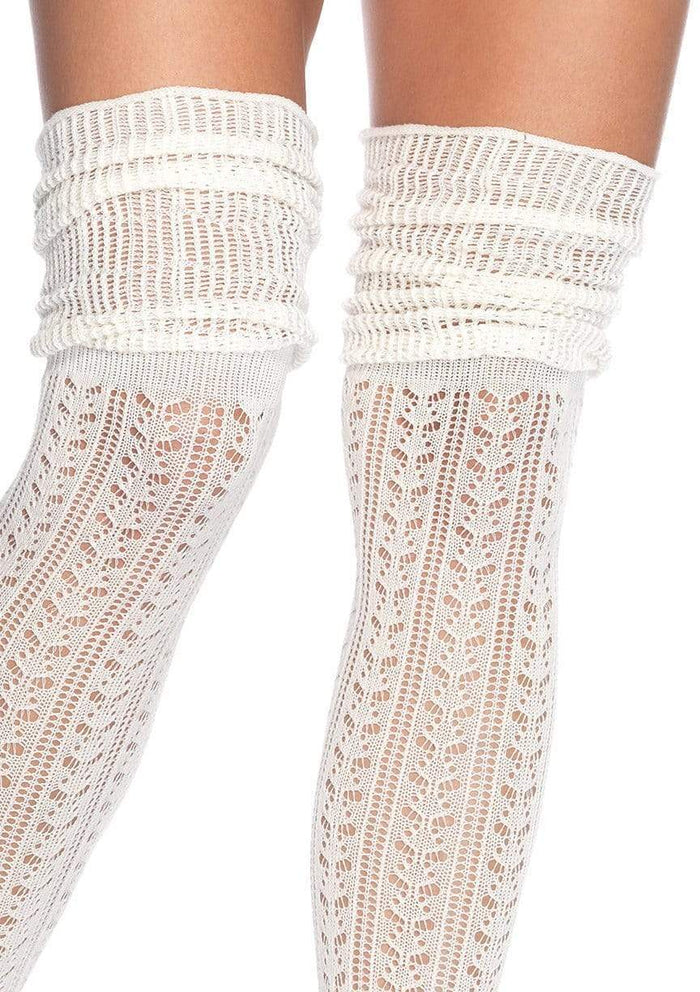 Pointelle Knee Scrunch Socks