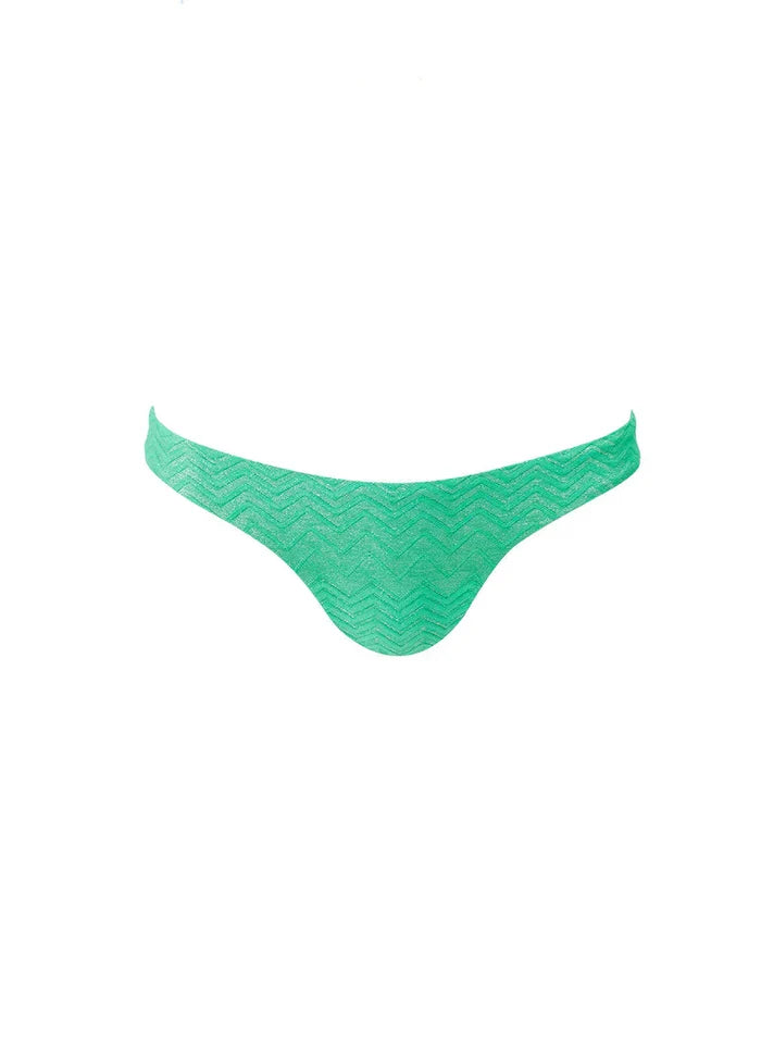 Swimwear Melissa Odabash Prague Bikini Bottom Green Zigzag Apoella