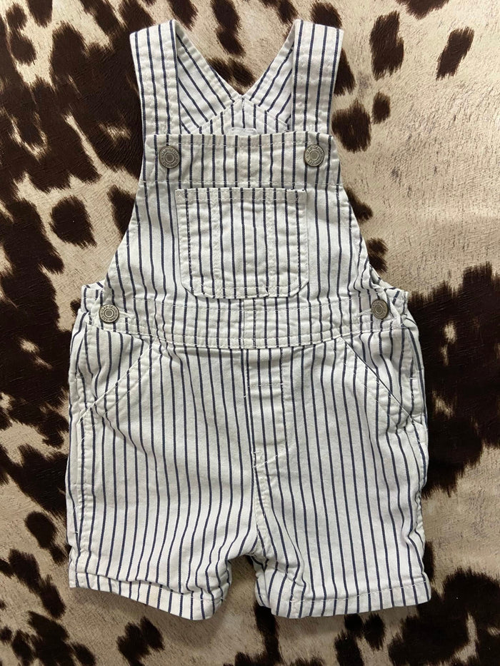 Pre-Loved Baby Gap Blue/White Striped Overalls *12-18 Months - Deer Creek Mercantile