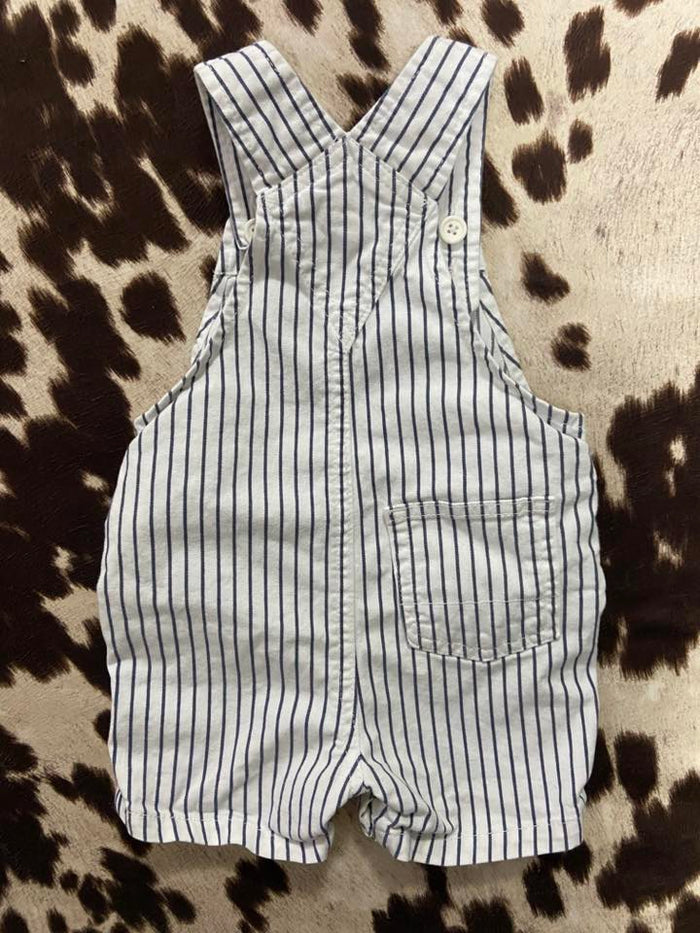 Pre-Loved Baby Gap Blue/White Striped Overalls *12-18 Months - Deer Creek Mercantile