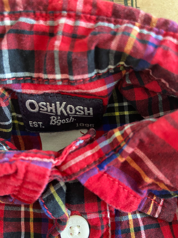 Pre-Loved Oshkosh Red Plaid Bodysuit *12 Months - Deer Creek Mercantile