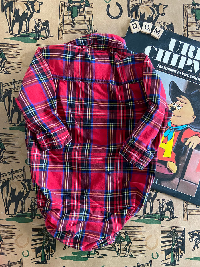 Pre-Loved Oshkosh Red Plaid Bodysuit *12 Months - Deer Creek Mercantile