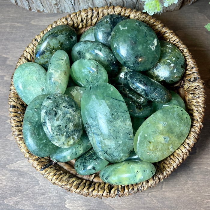 Prehnite Palm Stone