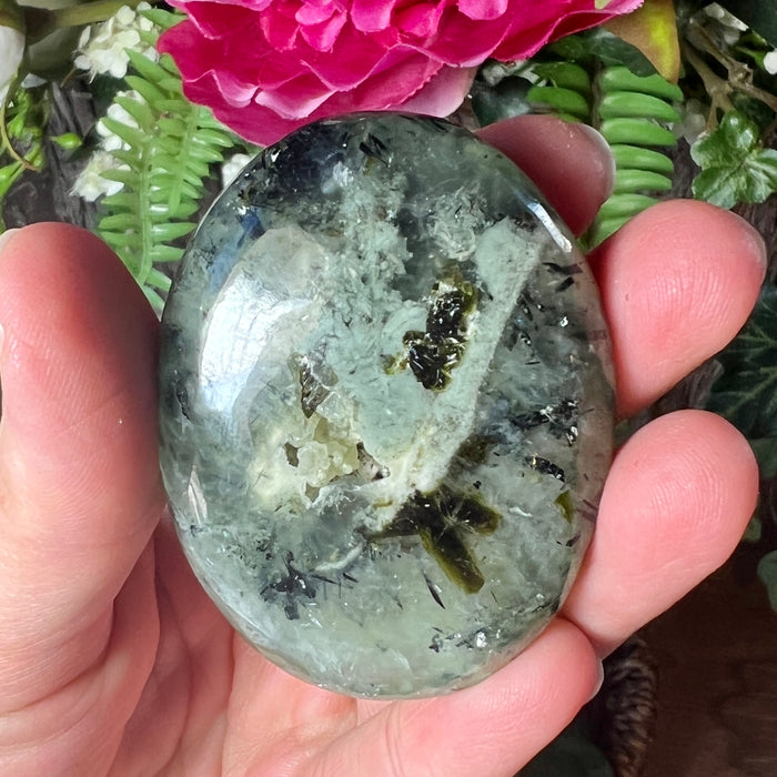 Prehnite Palm Stone