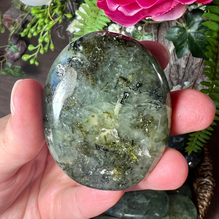 Prehnite Palm Stone
