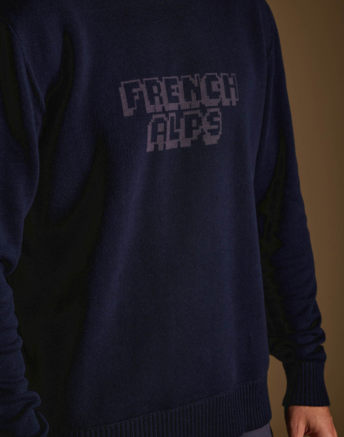 pull french alps blue PULLIN en coton