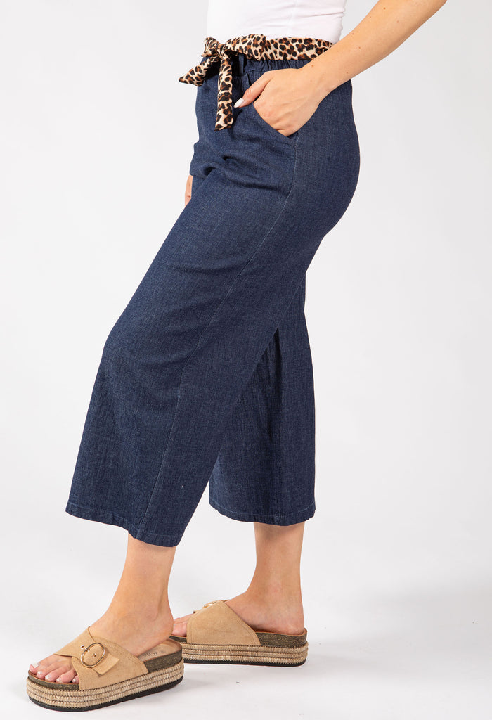 Pull On Denim Culotte