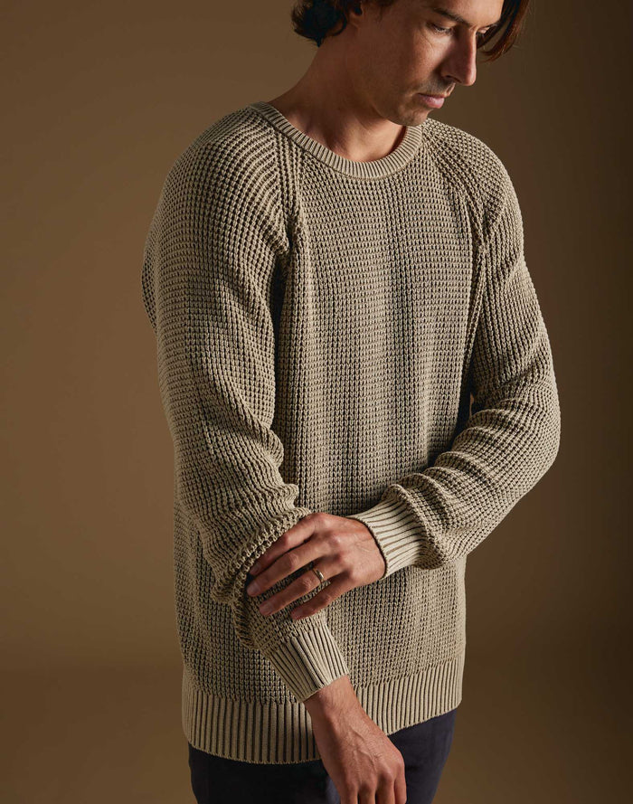 pull taupe PULLIN en coton