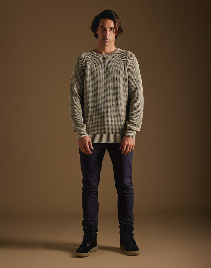 pull taupe PULLIN en coton