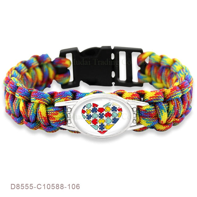 Puzzle Piece Autism Awareness Bracelets