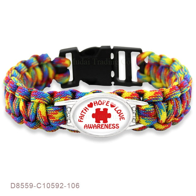 Puzzle Piece Autism Awareness Bracelets