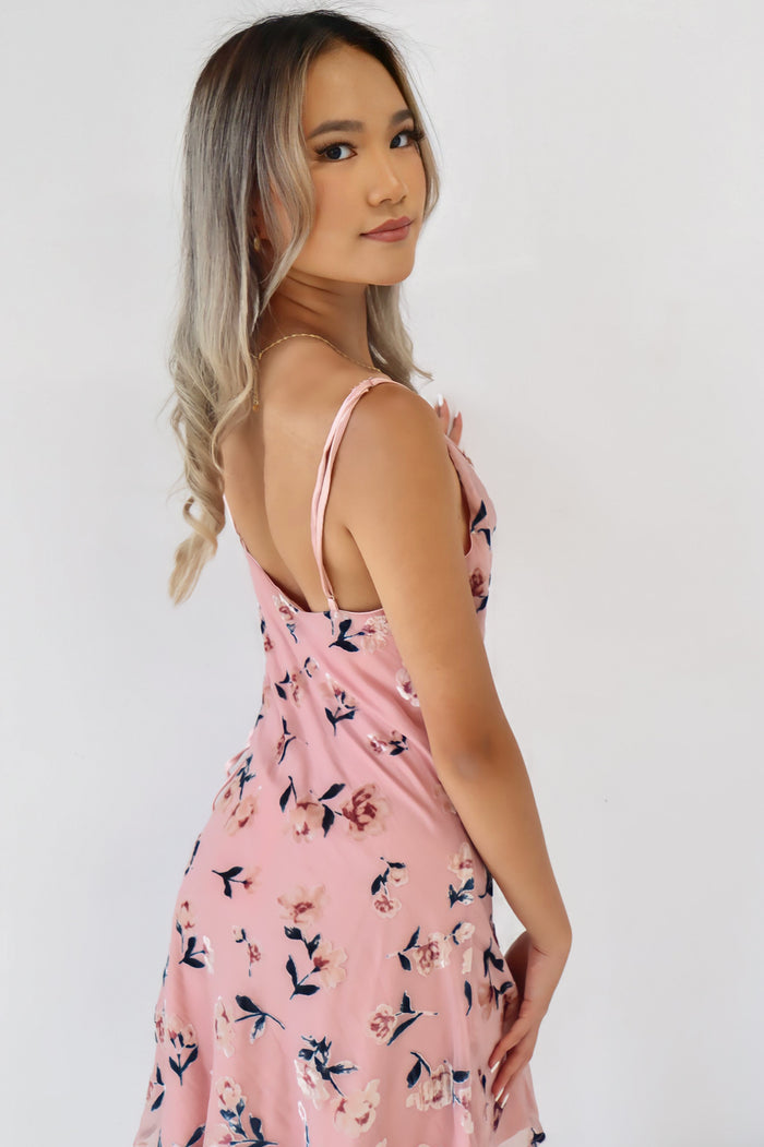 Raine Mini Dress - Pink Floral - Runway Goddess