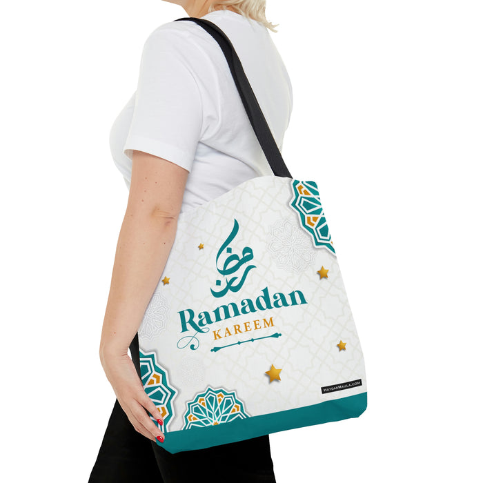 Ramadan Mubarak Tote Bag - Islamic bag, Eid gift, Mosque bag, Prayer bag, Holy month