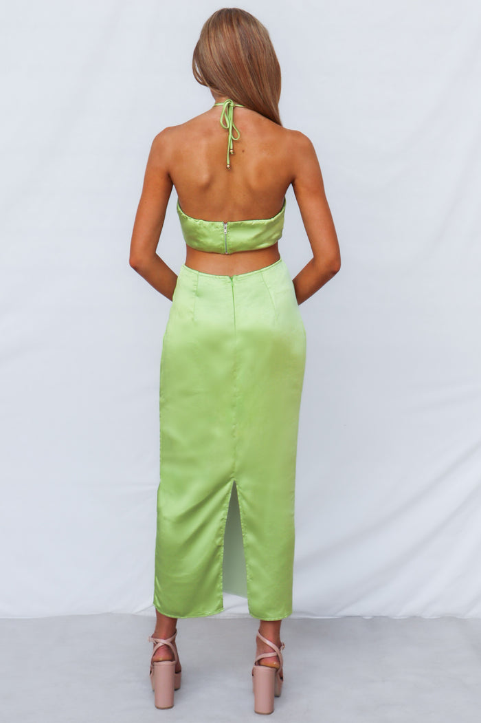 Ramilia Midi Dress - Lime - Runway Goddess