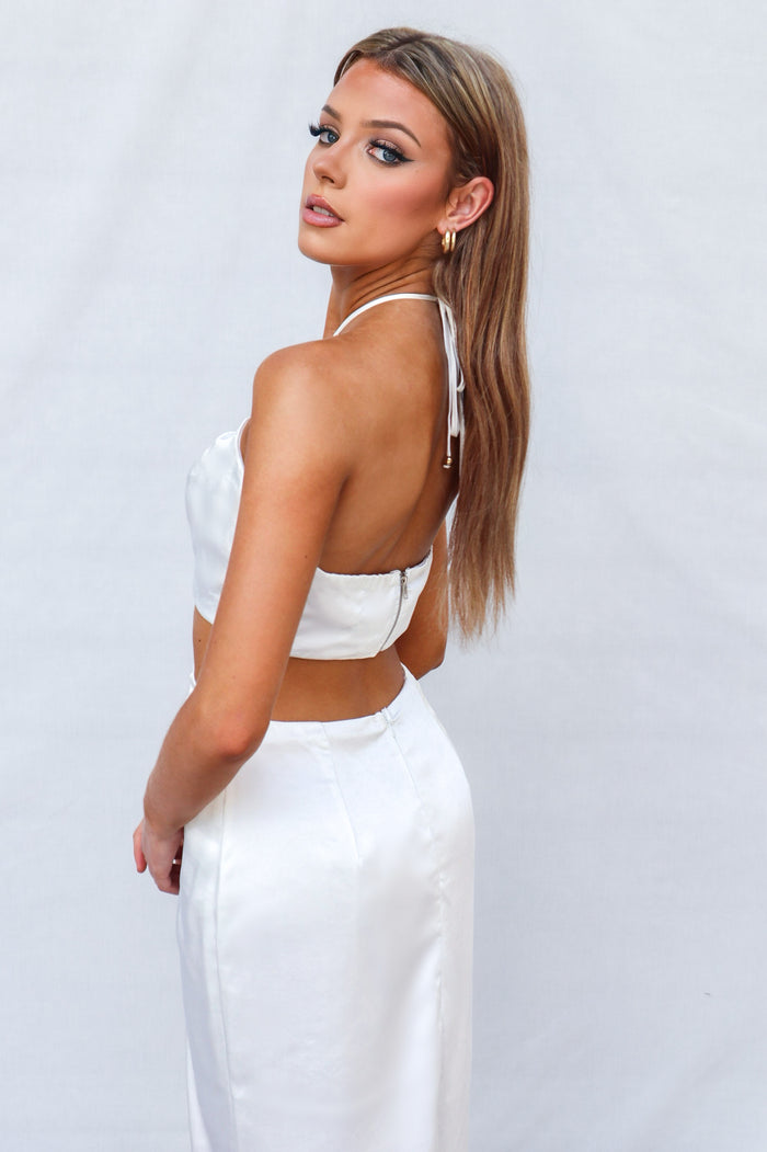Ramilia Midi Dress - White - Runway Goddess