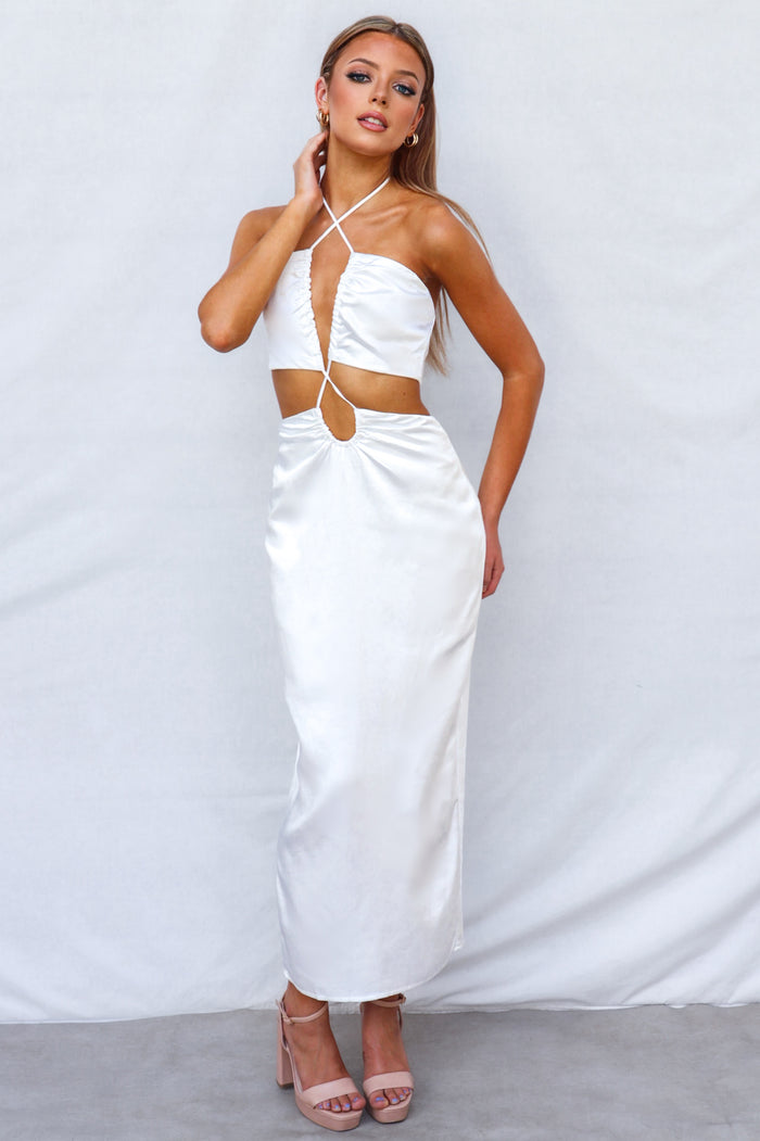 Ramilia Midi Dress - White - Runway Goddess