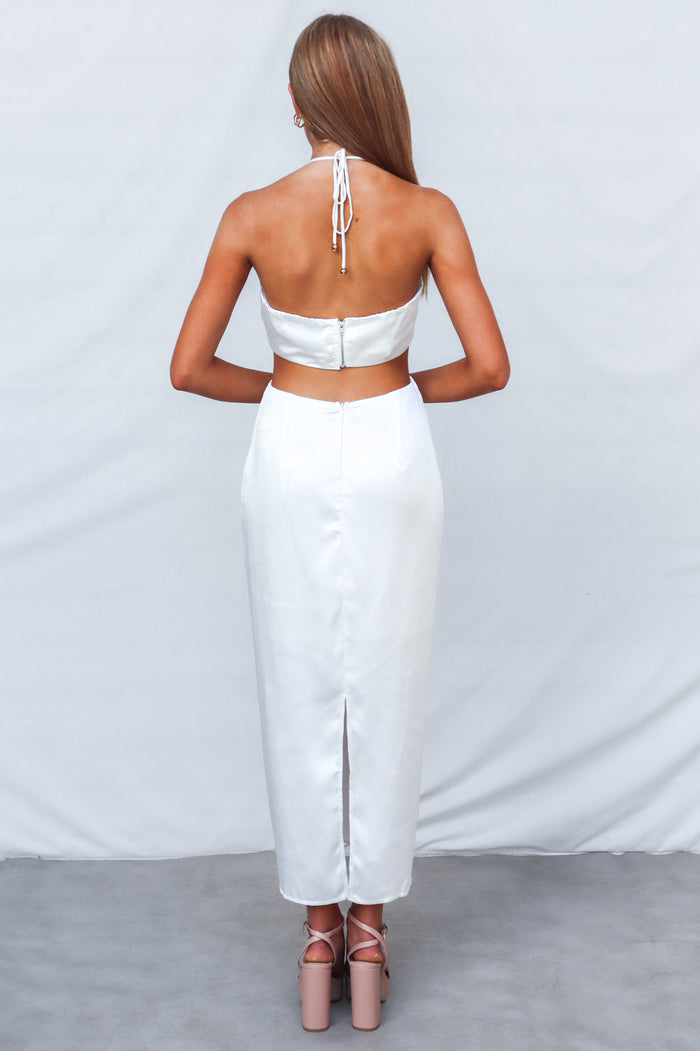 Ramilia Midi Dress - White - Runway Goddess