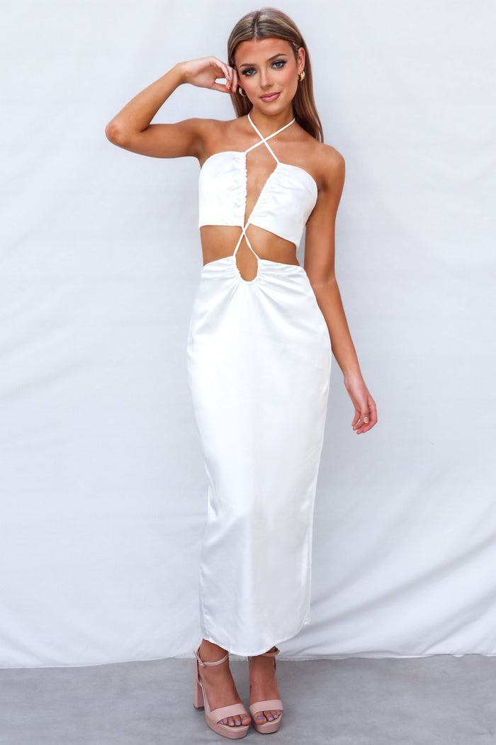 Ramilia Midi Dress - White - Runway Goddess