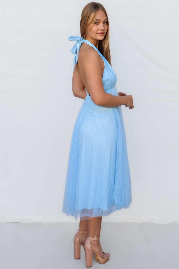 Rapunzel Tulle Dress - Baby Blue - Runway Goddess
