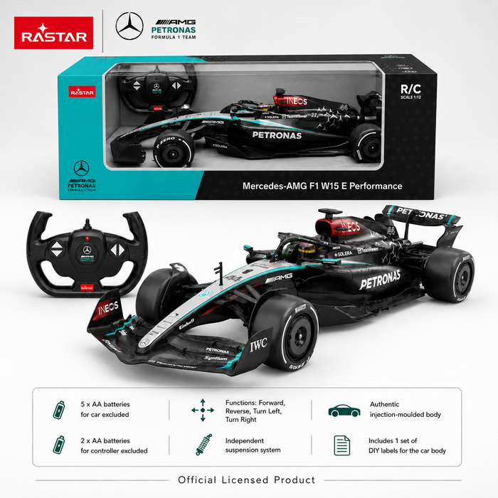 Rastar Licensed 1:12 F1 Mercedes-AMG W11 EQ Performance Remote Control Car