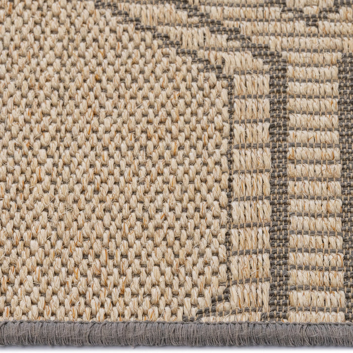 Reed Sand Black Machine Woven Rug Rectangle image