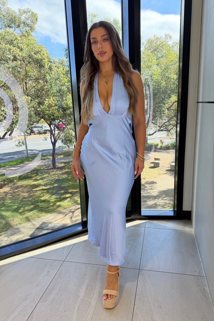 Rema Formal Dress - Blue - Runway Goddess