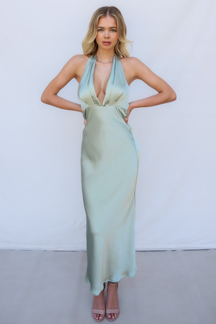 Rema Formal Dress - Sage - Runway Goddess