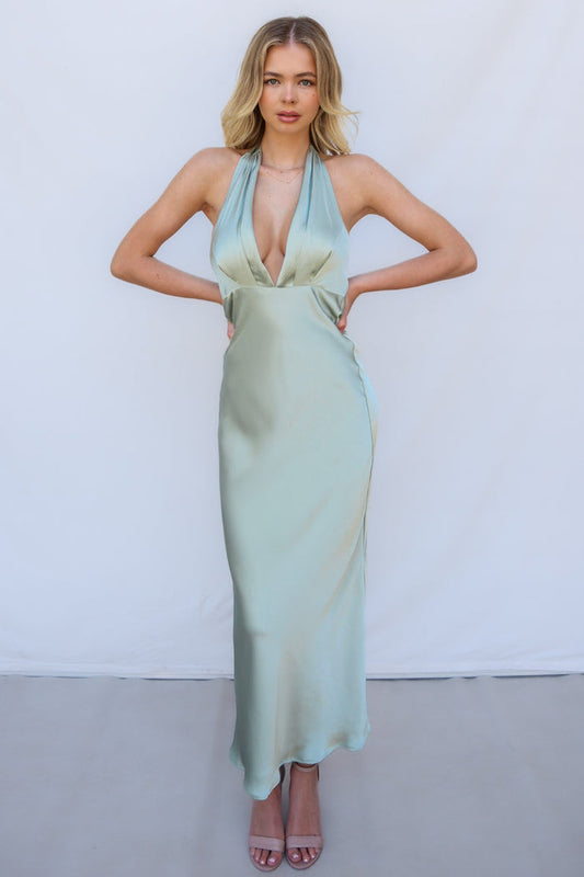 Rema Formal Dress - Sage - Runway Goddess