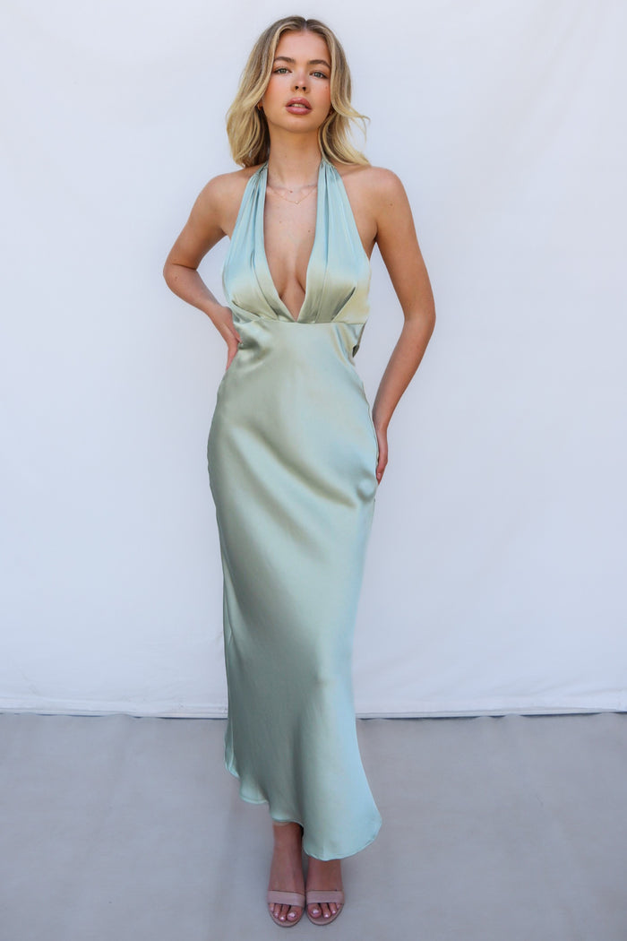 Rema Formal Dress - Sage - Runway Goddess