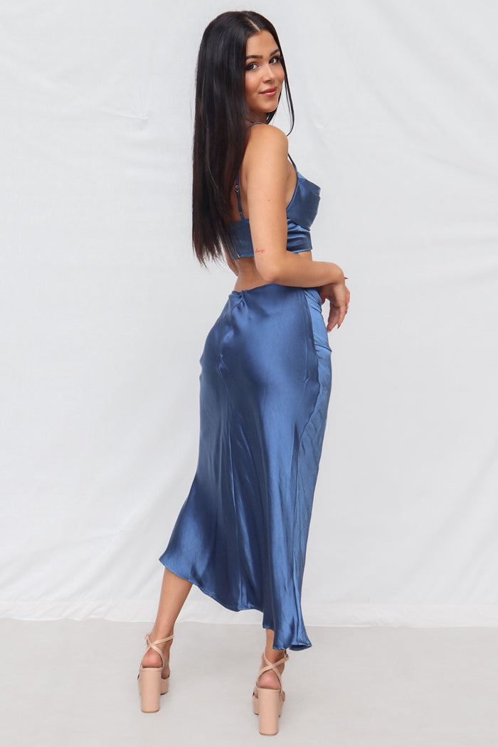 Rihanna Set Skirt - Navy - Runway Goddess