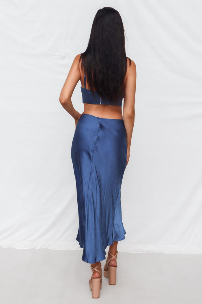 Rihanna Set Skirt - Navy - Runway Goddess