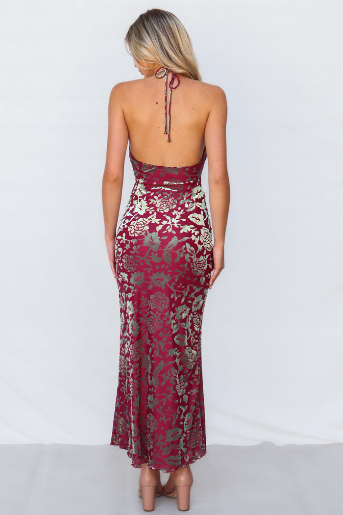 Riley Maxi Dress - Wine - Runway Goddess
