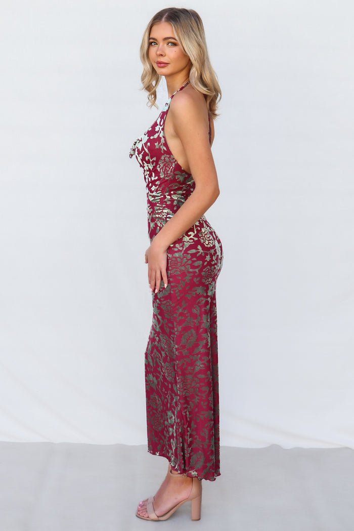 Riley Maxi Dress - Wine - Runway Goddess