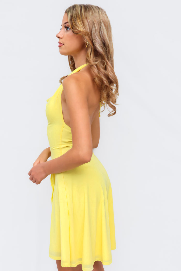 Romi Mini Dress - Yellow - Runway Goddess