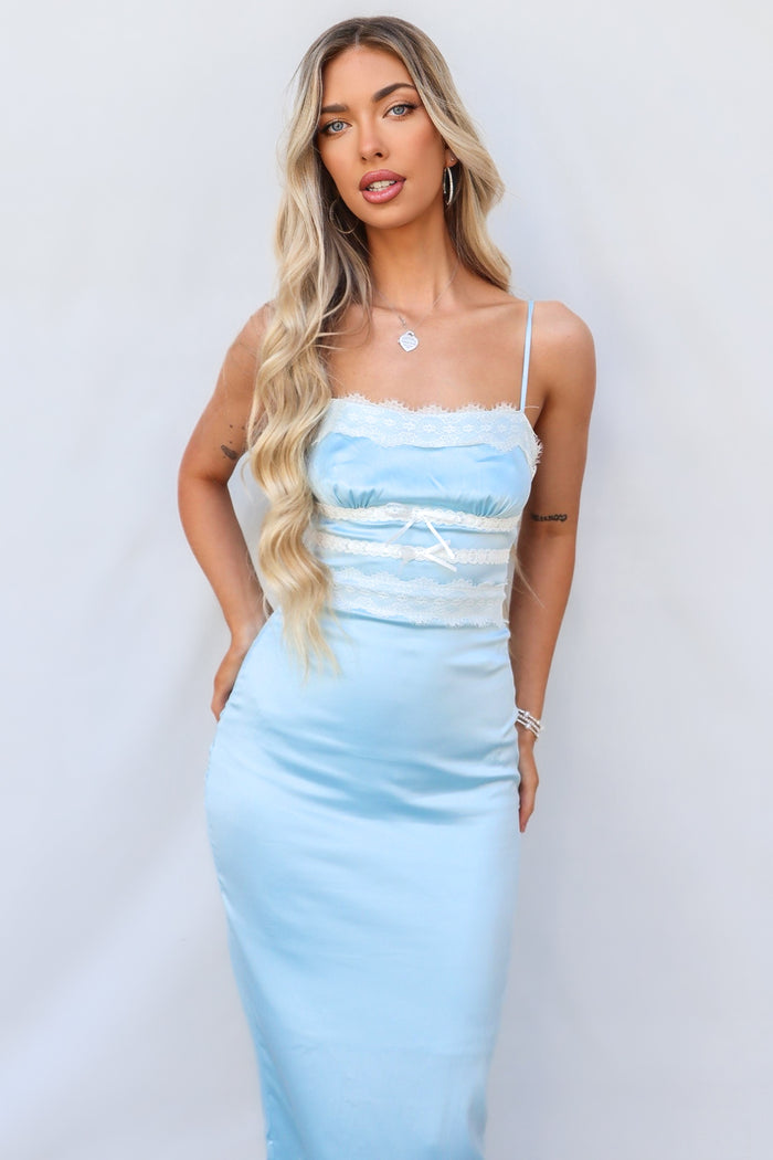 Ronin Maxi Dress - Blue - Runway Goddess