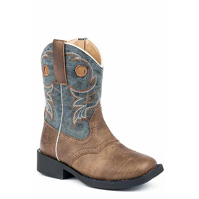 Roper Daniel (Blue/Brown) - Toddler Cowboy Boots - Hatcountry