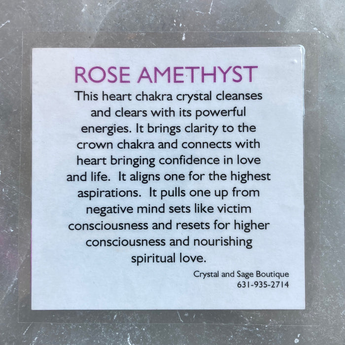 Rose Amethyst Butterfly Wings with Stand