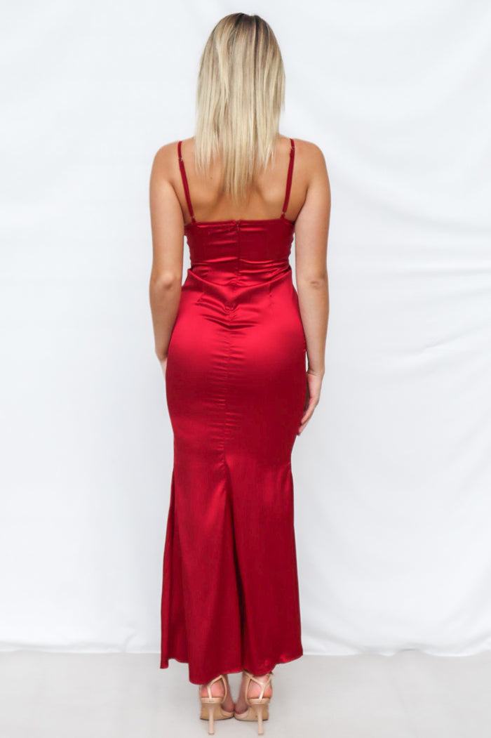 Rosella Maxi Dress - Red - Runway Goddess