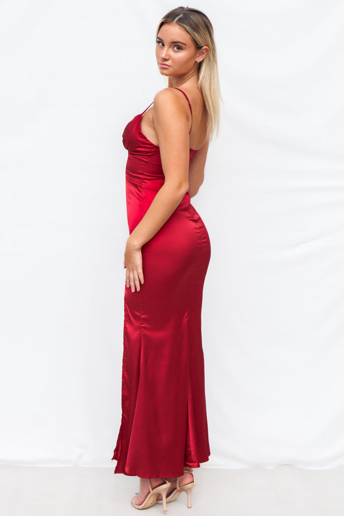 Rosella Maxi Dress - Red - Runway Goddess