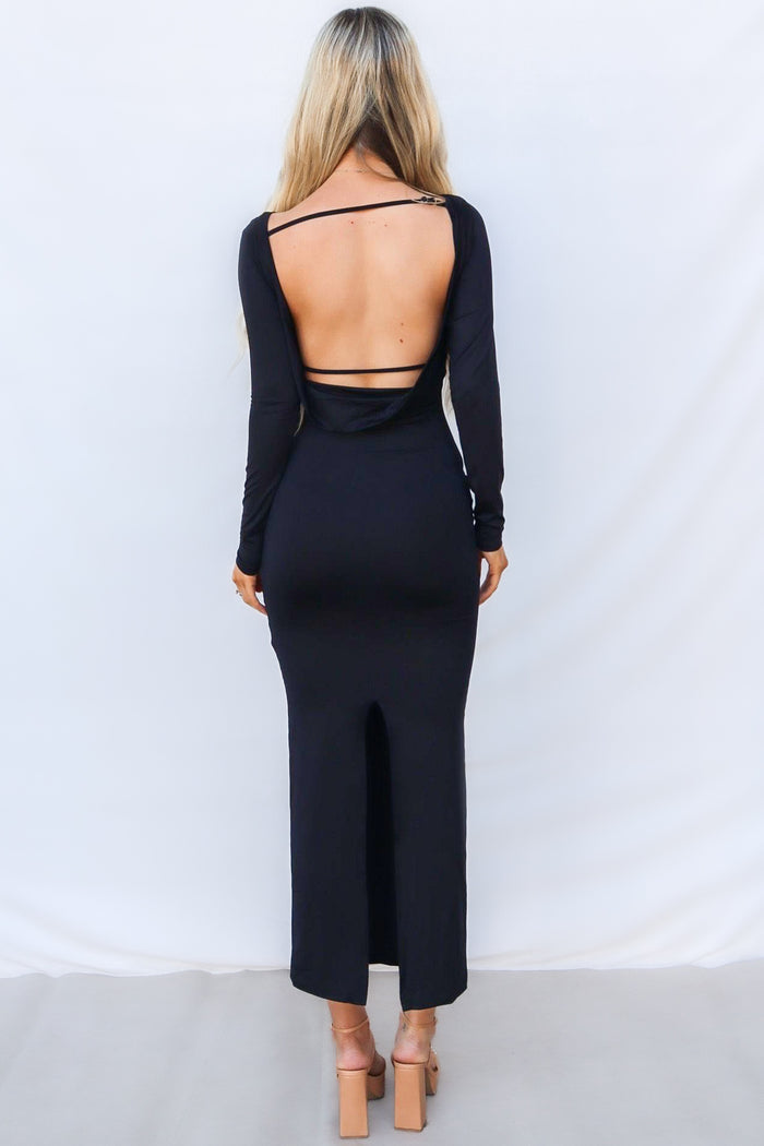 Rowdy Maxi Dress - Black - Runway Goddess