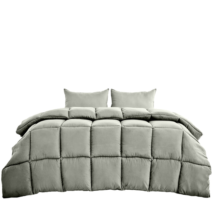 Royal Comfort 350GSM Bamboo Quilt Luxury Bedding Duvet All Seasons - KING SIZE - Charcoal