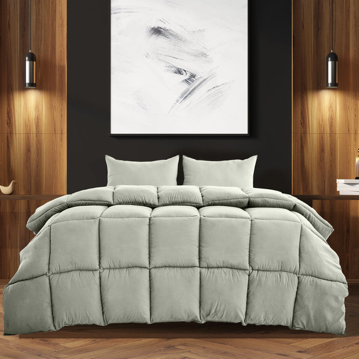 Royal Comfort 350GSM Bamboo Quilt Luxury Bedding Duvet All Seasons - KING SIZE - Charcoal