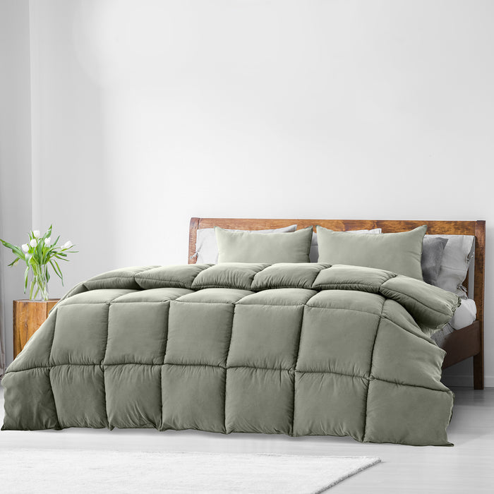 Royal Comfort 350GSM Bamboo Quilt Luxury Bedding Duvet All Seasons - KING SIZE - Charcoal