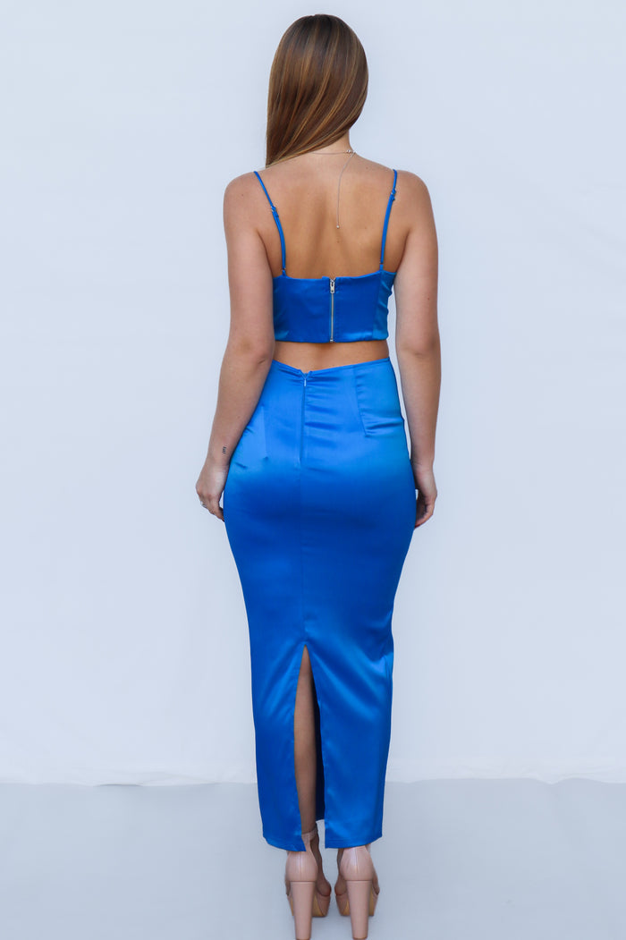 Royce Set Skirt - Blue - Runway Goddess