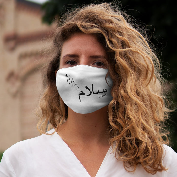 Salaam Peace White - Snug-Fit Polyester Face Mask